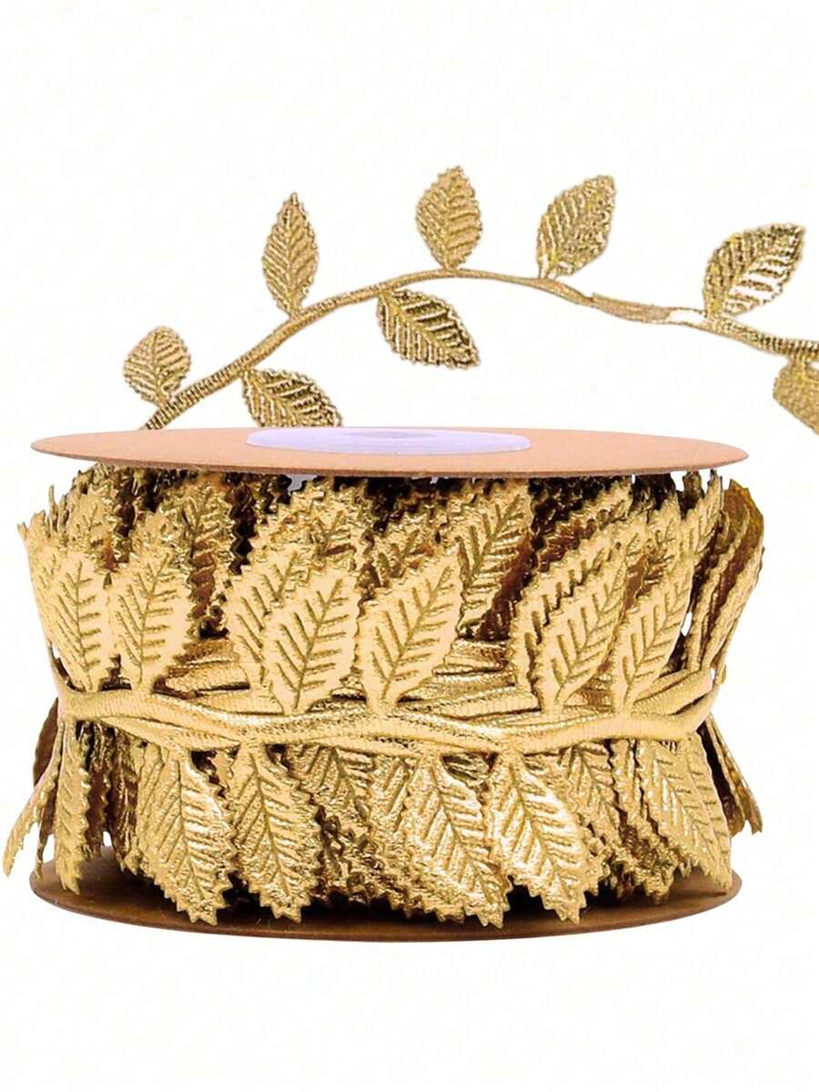 32,80 pés/1000 cm - Fita de Folha de Ouro Artificial, Grinalda de Folha de Ouro, Grinalda Feita à Mão DIY, Decoração de Festa de Casamento, Vinha Artificial - Decoração de Casamento - Decoração de Aniversário, Artesanato DIY, Embrulho de Presente, Adequado para Natal, Halloween, Páscoa e Todas as Ocasiões