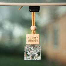 10pcs Customized Text Rectangular Glass Perfume Bottles, Square Shaped Car Fragrance Bottle Empty, Car Accessories