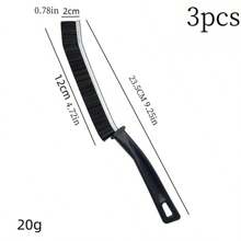 3pcs Crevice Cleaning Brush Set, 3pcs Hard Bristle Corner Cleaning Brushes For Bathroom, Tile, Kitchen Corners