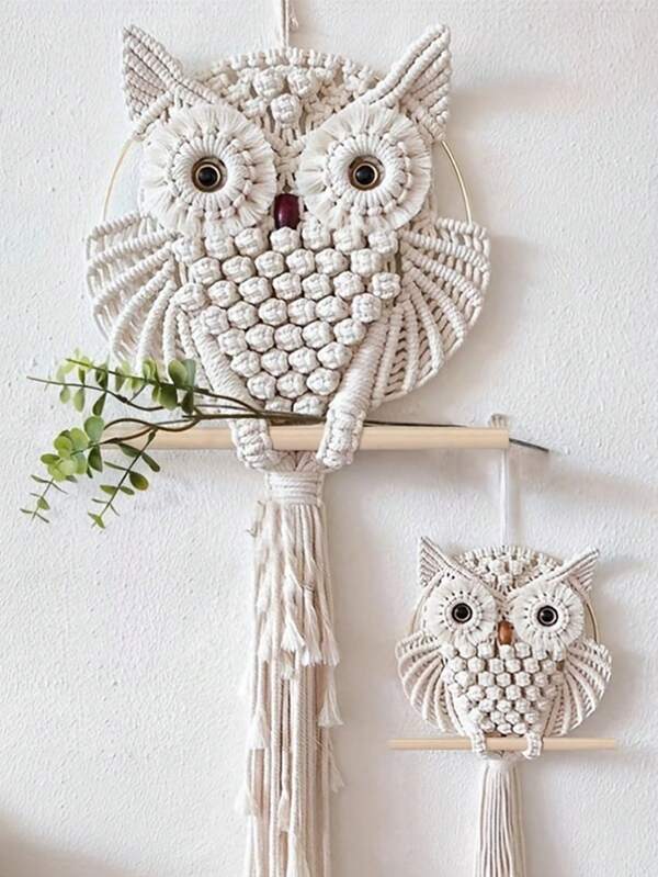 1pc Owl Macrame Home Tapestry, Wall Hanging Wall Decoration Room Decoration For Bedroom Living Room Dorm Bedroom Decor Home Decor