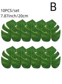 10 pièces Feuilles de palmier artificielles, fleurs de simulation pour la décoration de la maison, table à manger, chambre, bureau, café, hôtel, arrangement floral DIY, accessoire photo, etc., Saint-Valentin, cadeaux anniversaire remise des diplômes, plantes artificielles