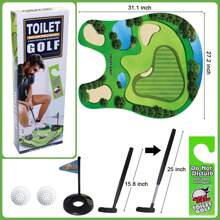 Toiletten Golf, Toiletten Golf Spiel Mini Golf - Scherz Geschenke für Männer - Lustige Geschenke für Väter, Lustige Geschenke für Freund Bruder, Weiße Elefanten Geschenke für Erwachsene