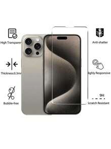 5 stuks gehard glas, compatibel met iPhone 16e, 15, 14, 13, 12, 11 Pro Max, X, XS, XR, Mini, 7, 8, 14 Plus, schermbeschermer, compatibel met iPhone 14, 15 Pro Max, glas, cadeau voor verjaardag, familie, vrienden, telefoonschermbeschermer, telefoonaccessoires