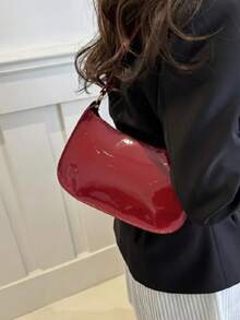 Elegant Women's Shiny Shoulder Bag - 紅色 - 查看 4