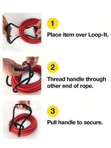 22 英寸重型存储带，配有易握手柄 - 电线和软管整理器，节省空间，适用于家庭、车库、船、房车等 - 安全、多功能且轻松的存储