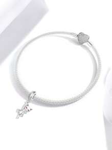 1Pc Fashionable Cute Pet Puppy Series Charm Bead Fit For Women Bracelets Bangles DIY Jewelry Making And Daily Outfit Matching Jewelry Decoration For Girls