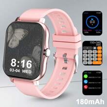 1 Stück unisex Silikon Armband Smartwatch mit hochauflösender Anzeige, Handyanrufe, Soziale Benachrichtigungen, Mehrere Sport-Modi, kompatibel mit iOS & Android, geeignet für den täglichen Gebrauch