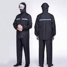 Adult Rain Suit Set, Two-Piece Full Body Waterproof Reflective Rain Jacket And Pants, Outdoor Construction Work Rainwear