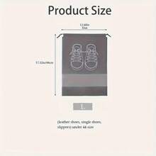 Juego de 10/20 bolsas de zapatos de poliéster con ventana transparente - Organizador de almacenamiento de zapatos transpirable a prueba de polvo para empacar y proteger durante los viajes