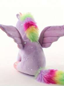 Peluche de unicornio mágico de 22 cm/8.66 pulgadas, lindo unicornio ángel, peluche de unicornio brillante, encantador peluche de unicornio con purpurina, peluche de unicornio soñador, animal de peluche con melena y cola arcoíris, regalo perfecto para cumpleaños, Pascua, Día de San Valentín, decoración del hogar