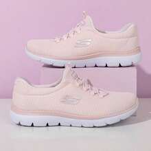 Skechers 女士轻便休闲鞋，SPORT 女士套脚运动鞋，软底步行鞋 12980-LTPK - 淺粉色 - 查看 4