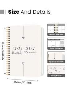 2026-2027 Academic Year Monthly Planner Notebook, Unisex Weekly/Monthly Calendar With Note-Taking Function, Office & Study Supplies, Perfect Gift - Multicolor - View 6