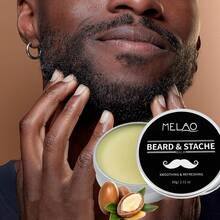 MELAO 胡须膏 胡须蜡 造型调理胡须膏 - 抚平、塑造、滋润和软化粗糙、干燥的胡须，同时促进胡须生长，使胡须更浓密/更健康