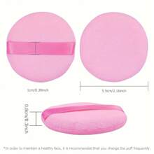 Set de 10 esponjas maquillaje suaves de terciopelo - Esponjas de maquillaje con superficie de terciopelo de 2.16 pulgadas de diámetro, aplican el polvo de manera uniforme, aptas para polvos sueltos, cara y Body - Suaves y amigables con la piel, reutilizables