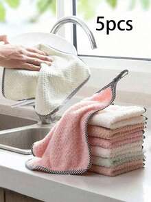 10 Pieces/Pack Kitchen Towels, Microfiber Gray Cleaning Cloth Set, Absorbent Soft Stain Removal Cloth For Cleaning Glass, Cooking Table, Pots, Bowls, Faucets, Range Hoods, Car Wipe Cleaning Cloths, Kitchen, Bathroom, Home, Home Supplies Supplier - Multicolor - View 16