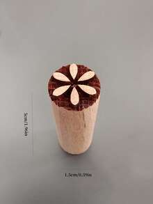 1pc Artistic Wooden Carved Stamp, For Ceramics & Clay, Sturdy Woodcarving Stamp, For Creative Patterns, Durable Clay Stamp Tool, For Handmaking & DIY Projects,Back To School,School Supplies - Multicolor - View 24