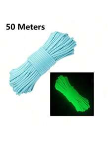 10/100m/Pieza Cordón multicolor arcoíris de 7 hebras que brilla en la oscuridad de 4mm, adecuado para uso múltiple al aire libre, emergencia de supervivencia, cuerda de paracaídas, trenzado de pulseras, camping, picnic, tendedero, correa para mascotas, duradero hilo DIY