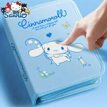 Sanrio 24 Stücke Sanrio Kuromi, Melody und Cinnamoroll Acryl Farbstift Aufbewahrungsbox - vielseitig einsetzbar, Marker und Stift Organizer, geben Sie 24 Markern als Geschenk. Ideal für Künstler und Studenten, Schüler Schreibwaren Organisator. Lustiges Design | Robuster Reißverschluss, Stift Aufbewahrung Organisator, Geschenke für den Schulanfang