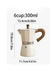 Cirelle 1pc Classic Italian-American Espresso Maker - 10.14oz Aluminum Stovetop Coffee Pot, Manual Operation, Perfect For Home & Restaurant Use Christmas Gift; Christmas Present Halloween Gift Back To School,Teacher's Day Gift - Multicolor Moka Pot - View 10