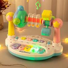 1pc 2025 New Electronic Piano Music Toy, Infant Soothing Toy, Children's Sound Enlightening Toy, Voice Activated Toy, Birthday/Christmas/Halloween Gift (Battery-Free Toy)