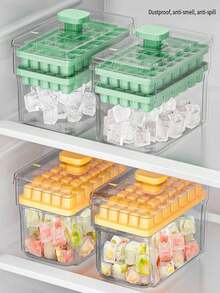 1pc One-Touch Ice Cube Tray, Easy Release Ice Cube Maker, Home Use Fast Freezing Ice Cube Storage Box - Multicolor - View 10