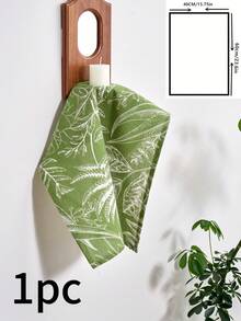 1/4/6/12pcs Green Maple Leaf Print Napkins, Simple Rustic Kitchen Placemats, Rectangle Table Mats For Dining, Parties, Events, All Seasons - Green - View 16