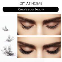 Lash Clusters DIY Lash Extensions Kit 320pcs Individual Lashes Clusters 30D 40D D Curl Eyelash Extension Kit With Applicator And Lash Bond&Amp;Seal,Clusters Lash Glue Remover Mix 10-16mm (30D+40D-320 KIT) - 72 clusters-DM01 - 查看 5