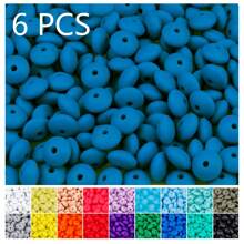 QYDCX Contas de lentilha de silicone faça você mesmo, 6/30/50/100/1800 peças, 12 mm, 30 cores, cordão faça você mesmo e contas acessórias