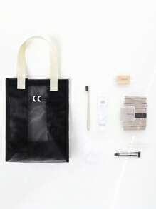 1pc Portable Mesh Beach Bag With Cutout Design And Faces - Lightweight Polyester Storage, Suitable For Beach, Swimming, Travel - Multi-Color, Swimwear, Playful Style, Sturdy Handle, Multifunctional Tote Bag, For Outdoor Enthusiasts