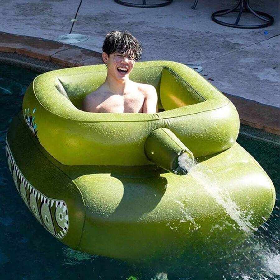 Tank Pool Floating Bed PVC Inflatable Water Spray Tank Inflatable Water ...