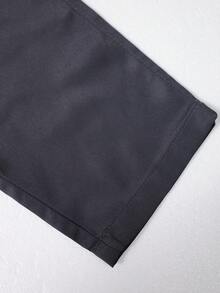 1pc Tween Boys Comfortable Casual Loose Straight Leg Multi-Pocket Pants, Spring/Summer/Autumn - Grey - View 9