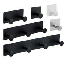 Coat Rack Wall Mounted, Adhesive Coat Hooks, Stainless Steel Door Hooks For Hanging Hat Towels Clothes,Round Hook