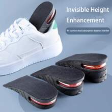 1 Pair Of Multi-Layer Removable Invisible Height Increase Insoles, Adjustable Shock Absorbing Unisex Shoe Inserts