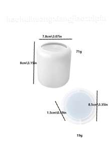 Round Wax Cup Silicone Mold With Cover Set | High Temperature Resistant And Easy To Demold Aromatherapy Gypsum Cup Wax DIY Home Decoration Gift For Festivals