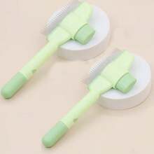 1 件/2 件宠物自清洁刷，猫狗脱毛刷，长毛宠物梳理刷，毛发打结按摩刷，一键自清洁耙，不建议用于短毛宠物 - 彩色 - 查看 11