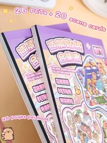 47 Stücke dekorative DIY Haus Aufkleber, Landschafts Aufkleber, Szenen Aufkleber (26 Materialbögen + 20 Grundkarten + Metall Pinzette), 3D Miniatur Haus Diorama Aufkleber, Landschafts Aufkleber, Handbuch Aufkleber, kleine Haus Szene Sortier Aufkleber, wiederverwendbar, verschiedene Größen erhältlich