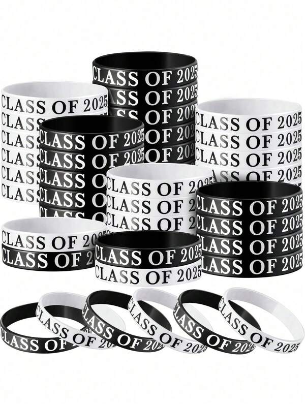20pcs 2025 Graduation Wristbands 2025 Graduation Congratulations Celebration Silicone Bracelets 2025 Graduation Season Teacher Theme Bracelets, Graduation Silicone Bracelets, Graduation Celebration Wristbands, Party, Graduation Party Gifts Supply