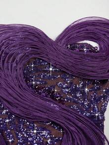 New Women Sequin Patchwork Dress, Wedding Event Dress, Formal Evening Prom Dress, For Wedding Guest, Graduation, Dinner Party Dress