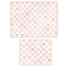 Set Of 2 Tempered Glass Cutting Boards, Countertop Cutting Boards, Pink-And-White Rosy Check - Multicolor - View 1