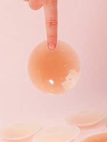 女士实心硅胶乳垫，透气乳垫，轻盈亲肤，防摩擦乳头贴，适用于无肩带连衣裙和胸罩。 - 彩色 - 查看 6