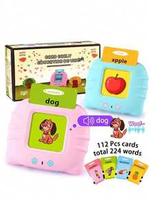 English And Portuguese Card Reader Electronic Toy For Kids 112 Cards Total 224 Words Educational - CARTINHO-AZUL - 查看 1