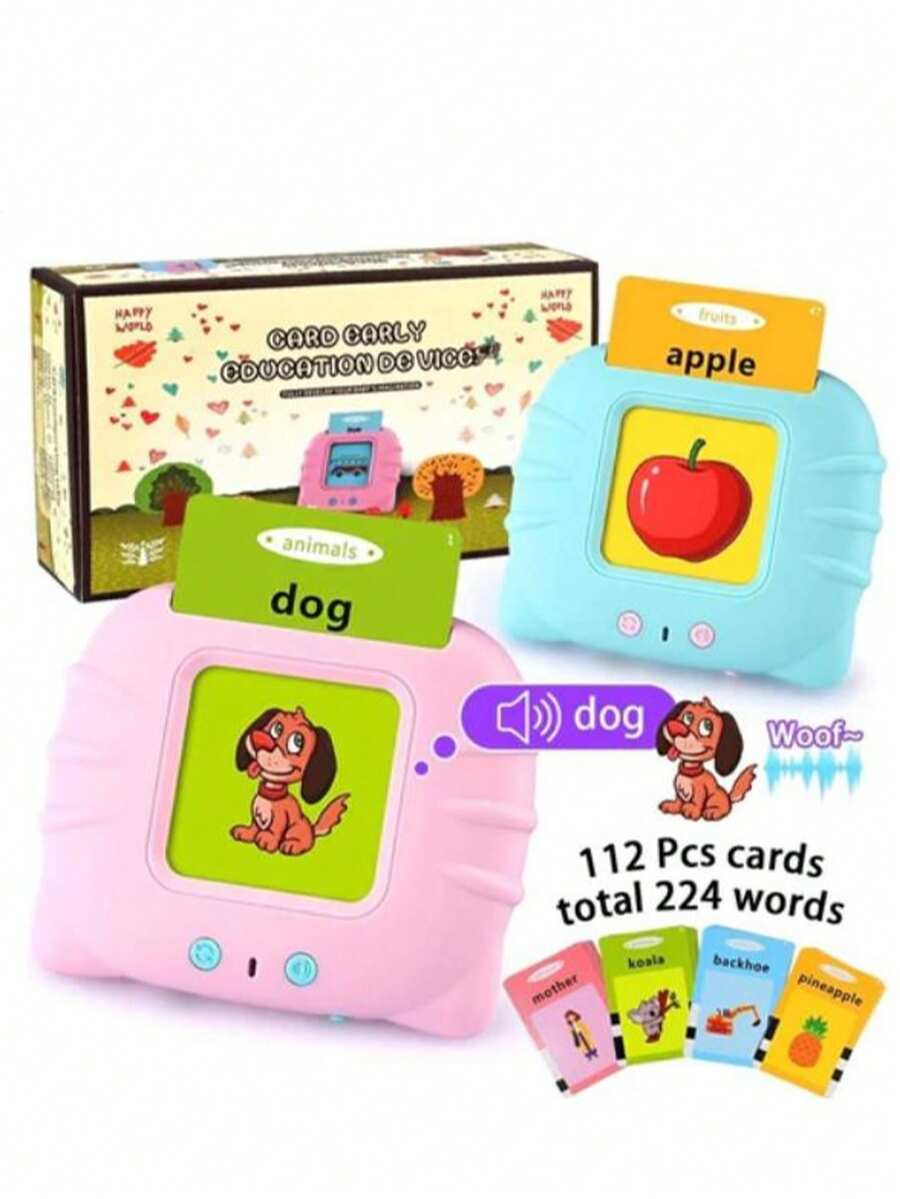 English And Portuguese Card Reader Electronic Toy For Kids 112 Cards Total 224 Words Educational - CARTINHO-AZUL - 查看 1
