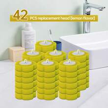 Cepillo de inodoro desechable con 18 recambios, sistema de limpieza de inodoro desechable con cepillo, soporte de almacenamiento y 18 cabezales de recambio para la limpieza del baño, decoración de otoño