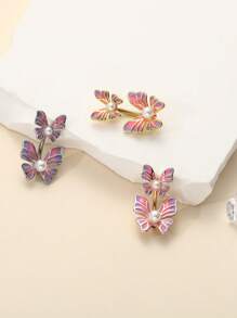 1pc Surgical Steel Butterfly Navel Piercing Jewelry, Belly Button Ring,Suitable For Women, Girls, Holiday Party Gift
