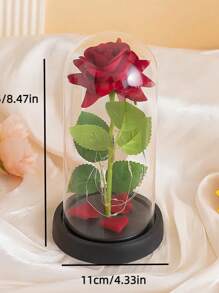 1 Peça Flor de Rosa Vermelha de Veludo Falso, Presente para Dia dos Namorados, Natal, Casamento, Decoração do Lar, Natal