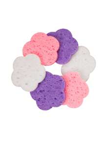 إسفنجة مضغوطة بشكل زهرة، إسفنجة تنظيف وجه لطيفة مصنوعة من ألياف لب الخشب، للتنظيف الوجهي والتدليك وتقشير المسام وأقنعة الوجه وإزالة المكياج والمكياج والرخيصة وديكور الغرفة والمكياج والسفر والنوم والإكسسوارات والمكياج والمبلل والمكياج والكبسولة والإسفنجة