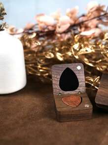 Plettri per chitarra incisi, scatola portapick in legno di noce personalizzata, scatola portaoggetti per plettri da chitarra, regalo personalizzato