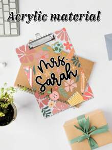 Personalized Teacher Gifts, Custom Acrylic Clipboard With Teacher Name, Elements Teacher Clipboard, Back To School Teacher Appreciation Gift,School Supplies