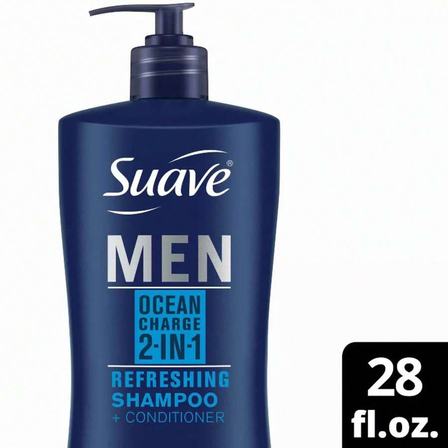 Suave Men 2-In-1 Pump Shampoo & Conditioner - Ocean Charge - 28 Fl Oz - 1 - View 1
