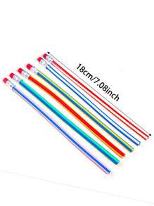 20 قطعة/15 قطعة/10 قطعة/5 قطعة أقلام رصاص قابلة للتحول والانحناء للطلاب، أقلام كتابة مرنة، ألوان متنوعة، يمكن استخدامها كجوائز في العودة إلى المدرسة